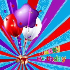 Birthday Colors Ballon Photography Scenery Backdrop Birthday Party Theme Banner MNH-958