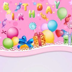 Birthday Balloon Colors Photography Scenery Backdrop Birthday Party Theme Banner MNH-959