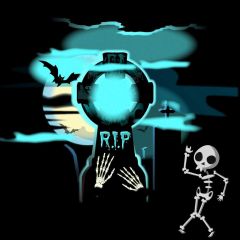 Halloween Skull Bat Photography Scenery Backdrop Halloween Theme Banner MNH-961