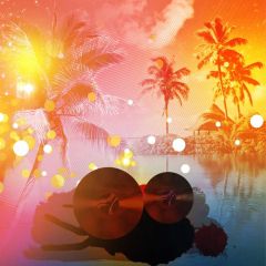 Lightspot Tree Photography Scenery Backdrop Ocean Theme Banner MNH-967