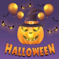 Halloween Pumpkin Lanterns Photography Scenery Backdrop Halloween Theme Banner MNH-971