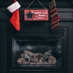 Sock Stove Photography Scenery Backdrop Christmas Theme Banner MNH-972