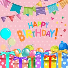 Birthday Party Balloon Gift Photography Scenery Backdrop Birthday Party Theme Banner MNH-994