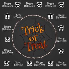 Halloween Trick Or Treat Photography Scenery Backdrop Halloween Theme Banner MNH-996