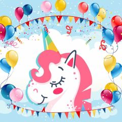 Balloon Animal Flag Photography Scenery Backdrop Birthday Party Theme Banner MNH-998