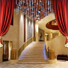 Stairs Curtain Interior Photography Scenery Backdrop Stairs Theme Banner NTM-099