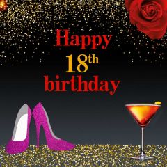 Birthday Party Bottle Rose Photography Scenery Backdrop Birthday Party Theme Banner NTM-104