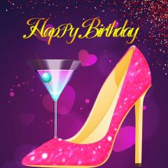 Birthday Party High Heel Photography Scenery Backdrop Birthday Party Theme Banner NTM-105