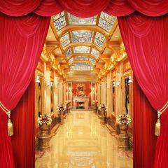 Indoor View Palace Curtain Photography Scenery Backdrop Indoor Theme Banner NTM-114