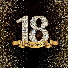Birthday 18Th Diamonds Photography Scenery Backdrop Birthday Party Theme Banner NTM-121