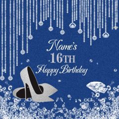 Birthday High Heel Diamonds Photography Scenery Backdrop Birthday Party Theme Banner NTM-122
