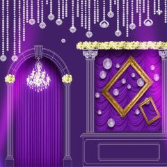 Purple Diamonds Arch Photography Scenery Backdrop Indoor Theme Banner NTM-135