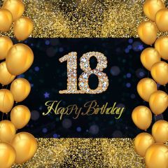 Birthday 18Th Balloon Photography Scenery Backdrop Birthday Party Theme Banner NTM-138