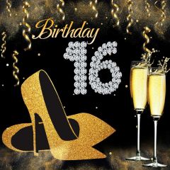 Birthday Party 16Th Bottle Photography Scenery Backdrop Birthday Party Theme Banner NTM-140