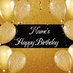 Birthday Party Gloden Balloon Photography Scenery Backdrop Birthday Party Theme Banner NTM-143