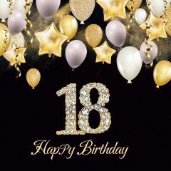 Birthday Balloon Stars Photography Scenery Backdrop Birthday Party Theme Banner NTM-152