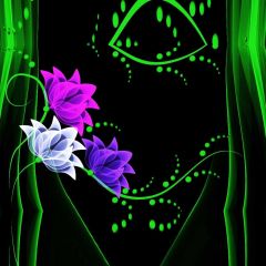 Flower Green Fish Stem Photography Scenery Backdrop Flowers Theme Banner NTM-197