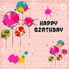 Birthday Party Various Brick Wall Photography Scenery Backdrop Birthday Party Theme Banner NTM-205