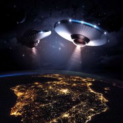 Earth Stars Galaxy Photography Scenery Backdrop Fantasy Theme Banner NTM-212