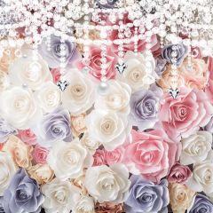 Flower Diamonds Rose Photography Scenery Backdrop Flowers Theme Banner NTM-228
