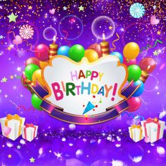 Birthday Gifts Candle Heart Bubble Photography Scenery Backdrop Birthday Party Theme Banner NTM-231