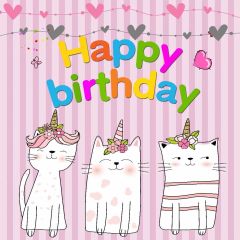 Birthday Party Cat Photography Scenery Backdrop Birthday Party Theme Banner NTM-247