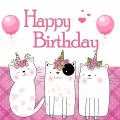 Birthday Party Balloon Cats Photography Scenery Backdrop Birthday Party Theme Banner NTM-248