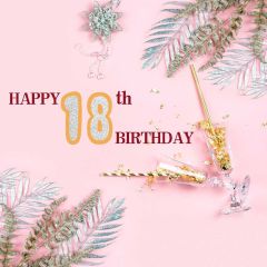 Birthday Party Tree Leaves 18Th Photography Scenery Backdrop Birthday Party Theme Banner NTM-252