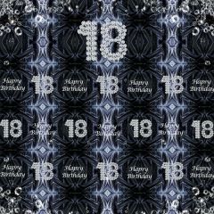 18Th Happy Birthday Black Photography Scenery Backdrop Birthday Party Theme Banner NTM-254