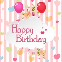 Birthday Party Balloon Heart Photography Scenery Backdrop Birthday Party Theme Banner NTM-258