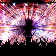 Stage Light Dancers Photography Scenery Backdrop Music Dance Theme Banner NTM-262