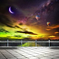 Nature View New Moon Rail Photography Scenery Backdrop Nature Theme Banner NTM-264