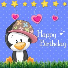 Happy Birthday Animal Heart Star Photography Scenery Backdrop Birthday Party Theme Banner NTM-281