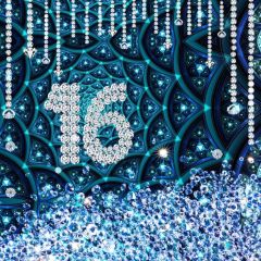 16Th Birthday Diamonds Shinning Photography Scenery Backdrop Birthday Party Theme Banner NTM-304