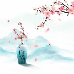 Flower Warm Day Spring Vase Photography Scenery Backdrop Flowers Theme Banner NTM-323