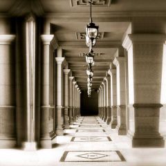 Palace Light Pillars Stone Photography Scenery Backdrop Streetscape Theme Banner NTM-332