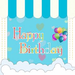 Party Birthday Colorful Balloons Photography Scenery Backdrop Birthday Party Theme Banner NTM-341