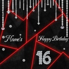 Unforgettable Birthday Party Diamond Photography Scenery Backdrop Birthday Party Theme Banner NTM-367