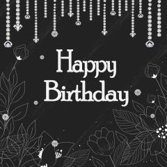 Birthday Flower Diamond Photography Scenery Backdrop Birthday Party Theme Banner NTM-384