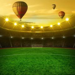 Sport Balloons Football Court Photography Scenery Backdrop Sports Theme Banner NTM-394
