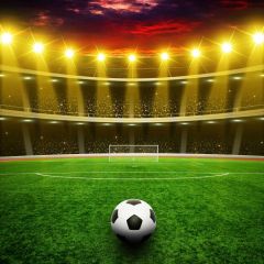 Yellow Light A Ball Arena Photography Scenery Backdrop Sports Theme Banner NTM-398