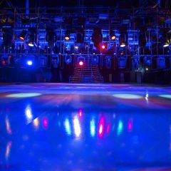 Stage Light Blue Background Photography Scenery Backdrop Music Dance Theme Banner NTM-414