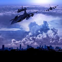 Plane Explosion Building Photography Scenery Backdrop Military Warfare Theme Banner NTM-417