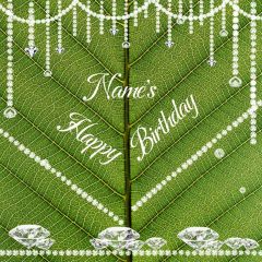 Diamonds Birthday Green Leave Photography Scenery Backdrop Birthday Party Theme Banner NTM-419