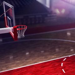 Basketball Court Photography Scenery Backdrop Sports Theme Banner NTM-426