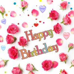 Birthday Rose Heart Photography Scenery Backdrop Birthday Party Theme Banner NTM-428