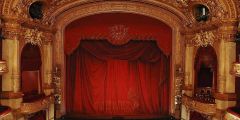 Red Theatre Stage Performance Background Dance Show Backdrop SRB-0064