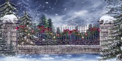 Christmas Snow Stage Performance Background Dance Show Backdrop SRB-0141