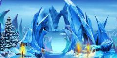 Ice Carving Stage Performance Background Dance Show Backdrop SRB-0330