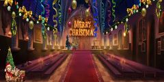 Merry Christmas Stage Performance Background Dance Show Backdrop SRB-0339